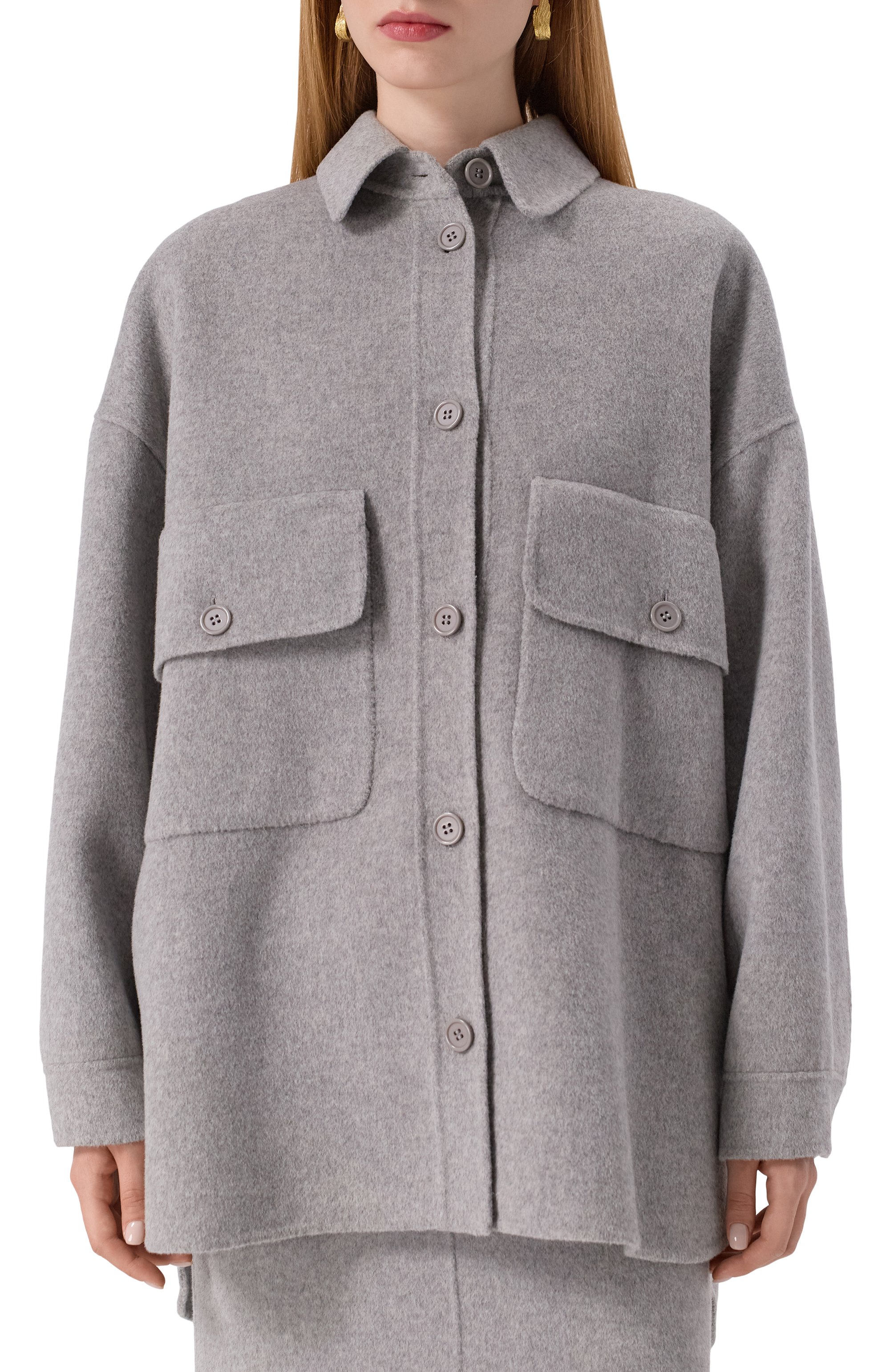Шерстяная куртка-рубашка ERIKA CAVALLINI, арт. P5WW05, фото 3