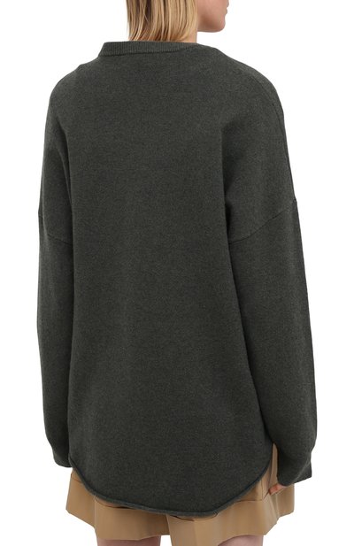 Кашемировый свитер EXTREME CASHMERE хаки цвета по цене 53450 руб., арт. 053/CREW H0P, фото 4 Кашемировый свитер EXTREME CASHMERE, арт. 053/CREW H0P, фото 4
