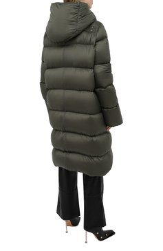 Женский пуховик RICK OWENS хаки цвета, арт. RP02A7916/NZD3 | Фото 4 (Рукава: Длинные; Длина (верхняя одежда): До колена; Материал внешний: Синтетический материал; Кросс-КТ: Пуховик; Материал сплава: Проставлено; Материал подклада: Синтетический материал; Драгоценные камни: Проставлено; Стили: Минимализм; Материал утеплителя: Пух и перо)