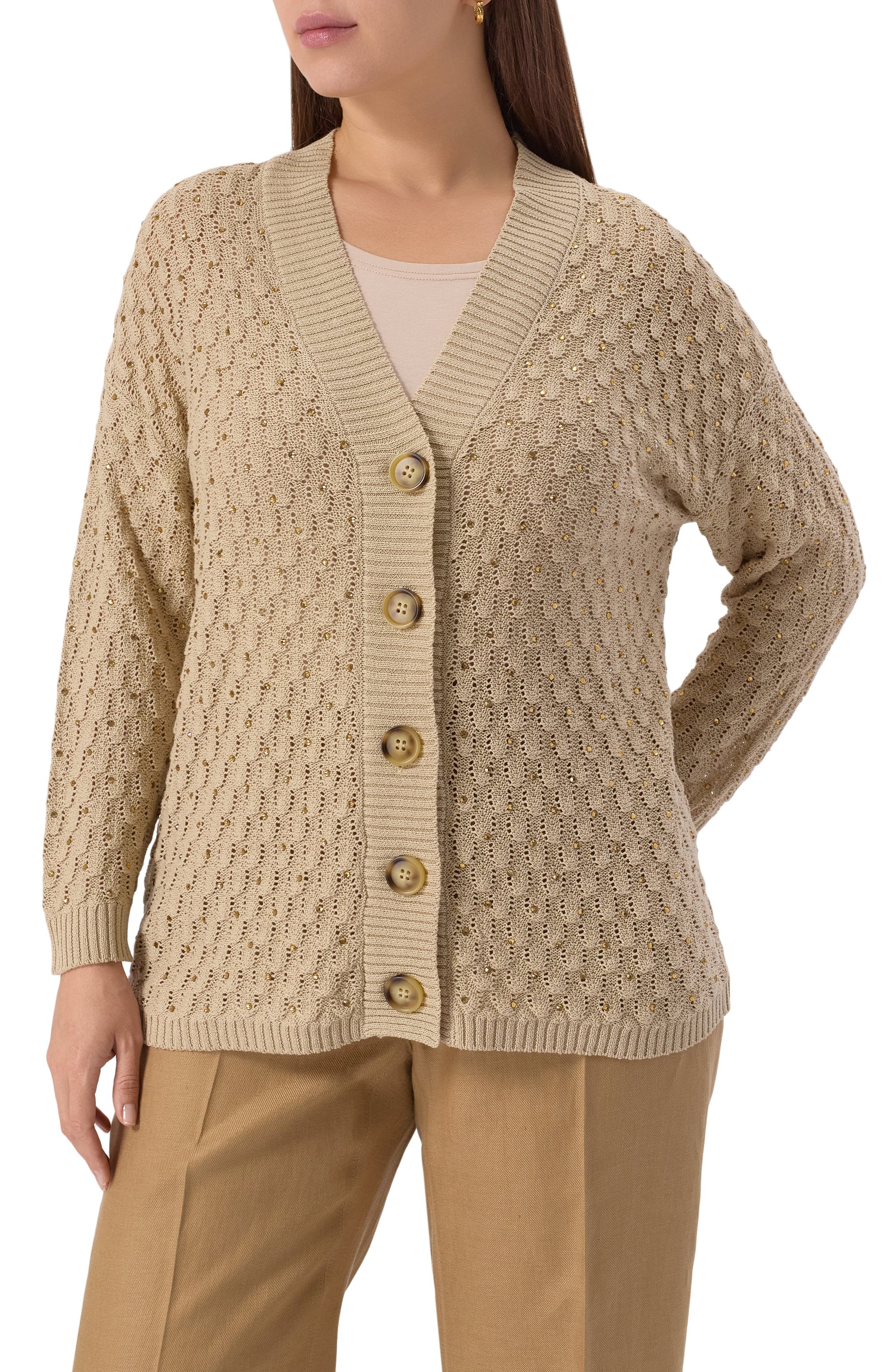 Хлопковый кардиган MARINA RINALDI, арт. ALPE, фото 3