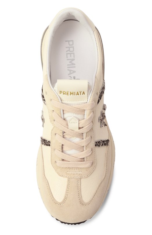 Комбинированные кроссовки Cassie Premiata CASSIE/VAR 7682 Бежевый  CASSIE/VAR 7682 Фото 6