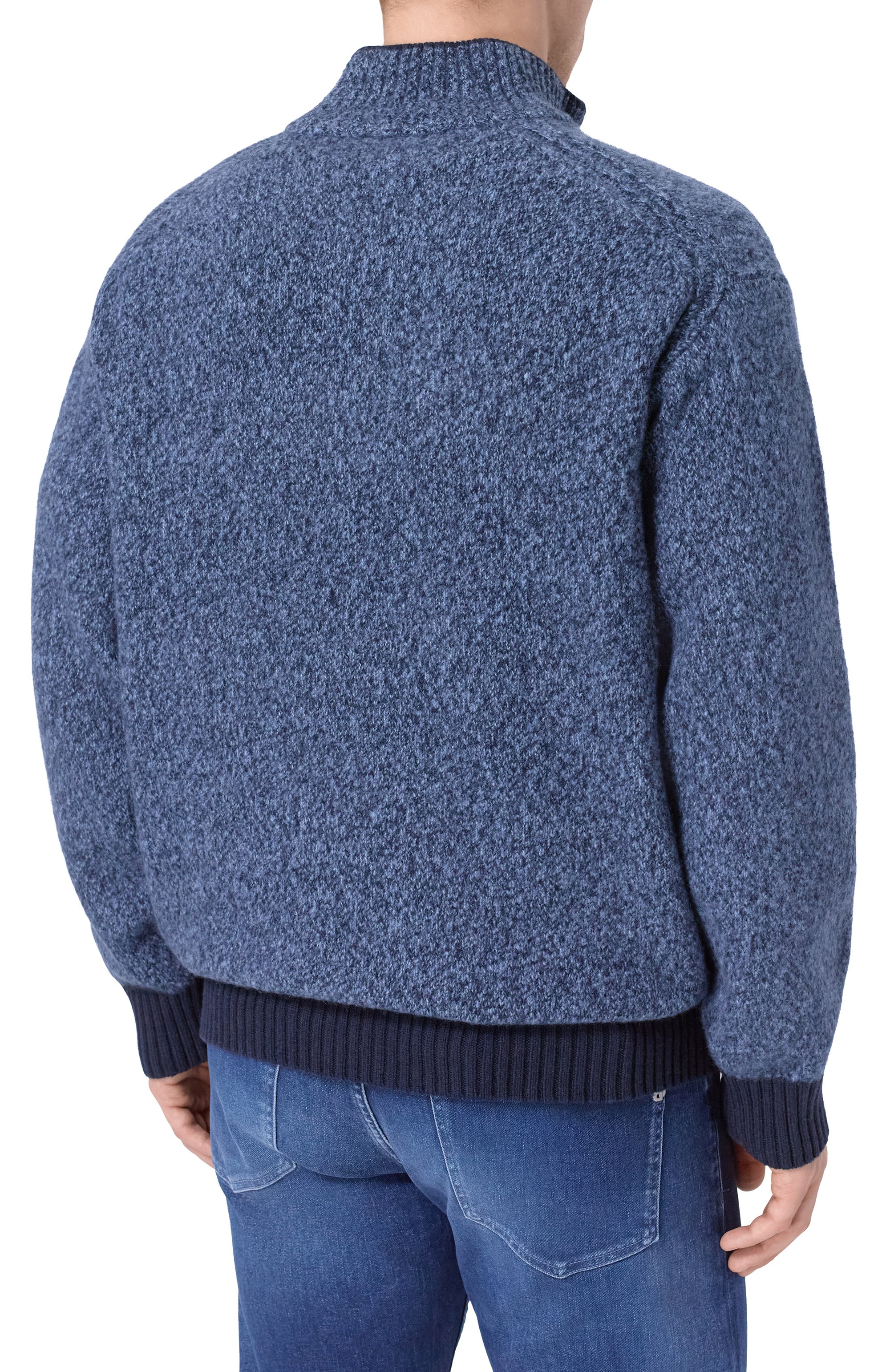 Шерстяной свитер BOSS ORANGE темно-синего цвета по цене 26950 руб., арт. 50548669, фото 4 Шерстяной свитер BOSS ORANGE, арт. 50548669, фото 4