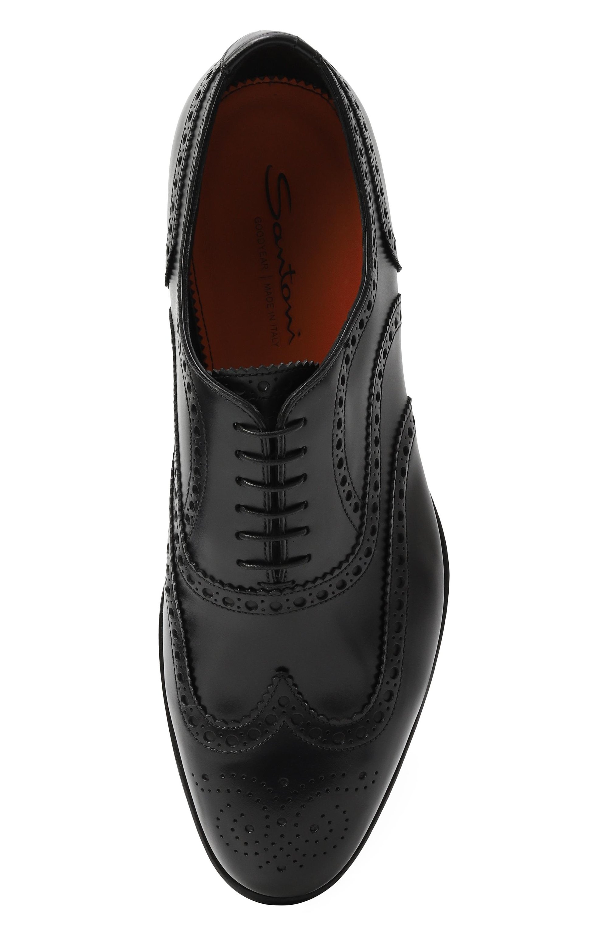 Кожаные оксфорды colin SANTONI, арт. MCCG17836MH4H0BRN01, фото 6