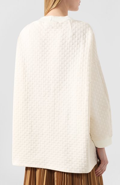 Хлопковый свитшот VIKA GAZINSKAYA бежевого цвета по цене 36610 руб., арт. FW19-1260, фото 4 Хлопковый свитшот VIKA GAZINSKAYA, арт. FW19-1260, фото 4