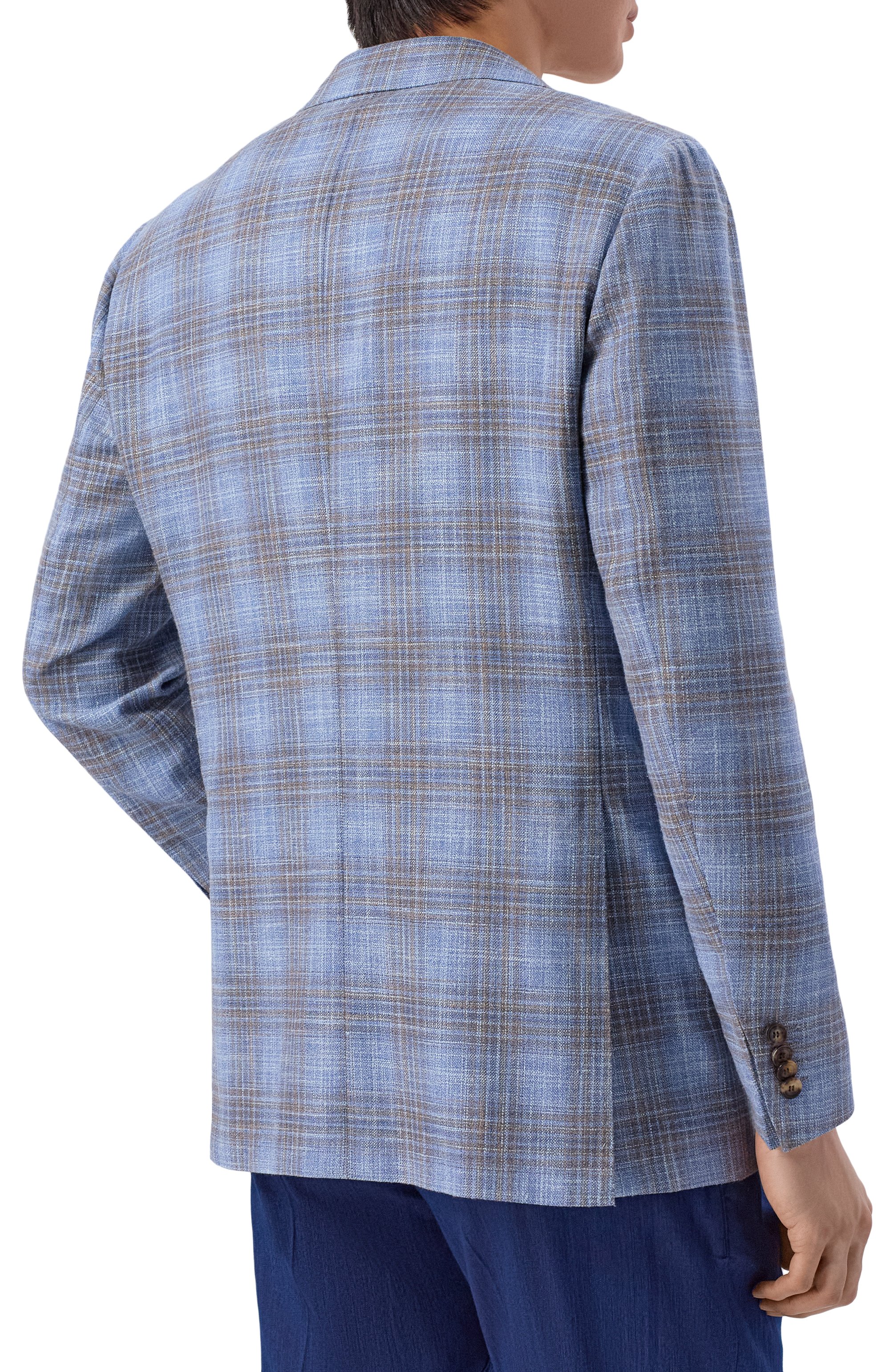 Пиджак из шерсти и шелка KITON голубого цвета по цене 674000 руб., арт. UG81K0628G, фото 5 Пиджак из шерсти и шелка KITON, арт. UG81K0628G, фото 5