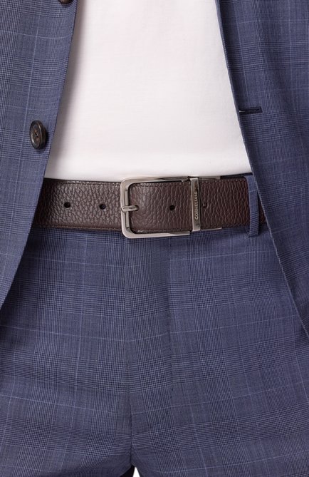 Мужской кожаный ремень CORNELIANI коричневого цвета, арт. 25V305-2520849 | Фото 2 (Нос: Не проставлено; Материал: Натуральная кожа; Материал сплава: Проставлено)