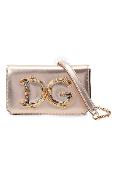 Сумка dg girls DOLCE & GABBANA золотого цвета по цене 163500 руб., арт. BB6885/AW121, фото 5 Сумка dg girls DOLCE & GABBANA, арт. BB6885/AW121, фото 5