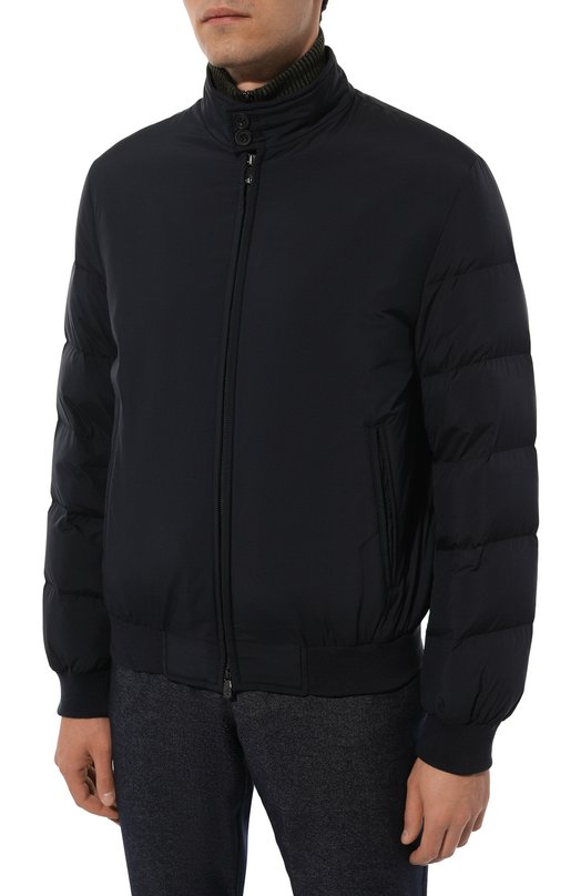 Пуховый бомбер Corneliani 94L5B1-9420150 Синий  94L5B1-9420150 Фото 3