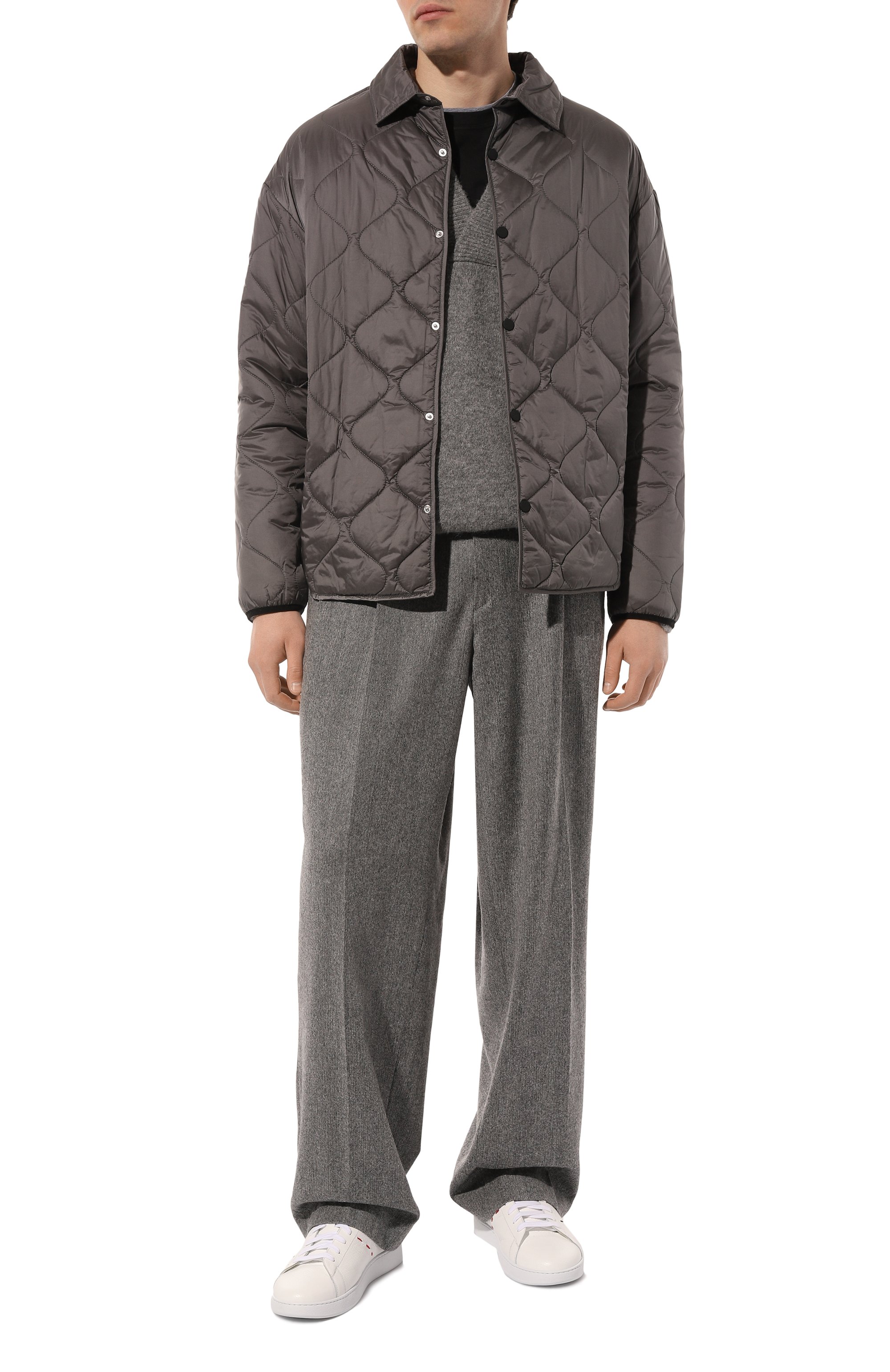 Кожаные кеды KITON, арт. USSA068N01035, фото 2