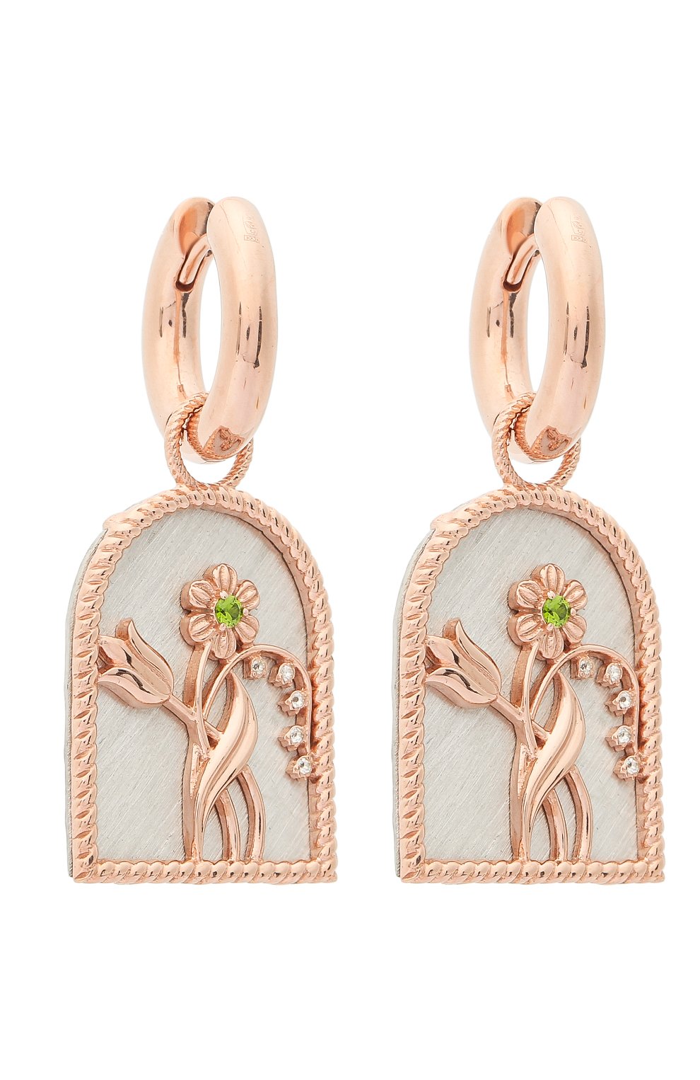 Серьги-арки с демантоидом MOONKA, арт. dem-ae, фото 3