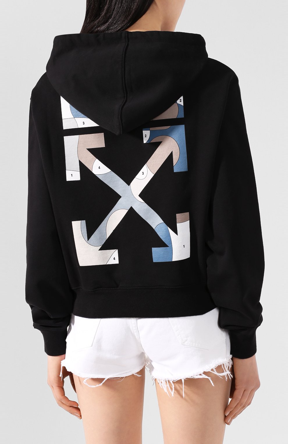 Хлопковое худи OFF-WHITE черного цвета по цене 48150 руб., арт. 0WBB016S20FLE0021084, фото 4 Хлопковое худи OFF-WHITE, арт. 0WBB016S20FLE0021084, фото 4