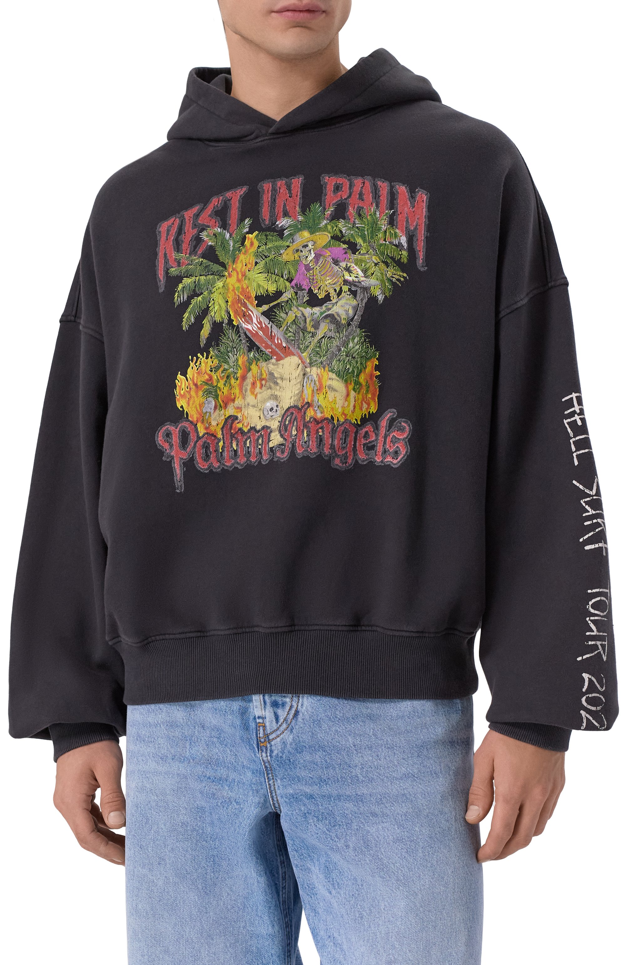Хлопковое худи PALM ANGELS, арт. PMBB17IF25FLE001, фото 3