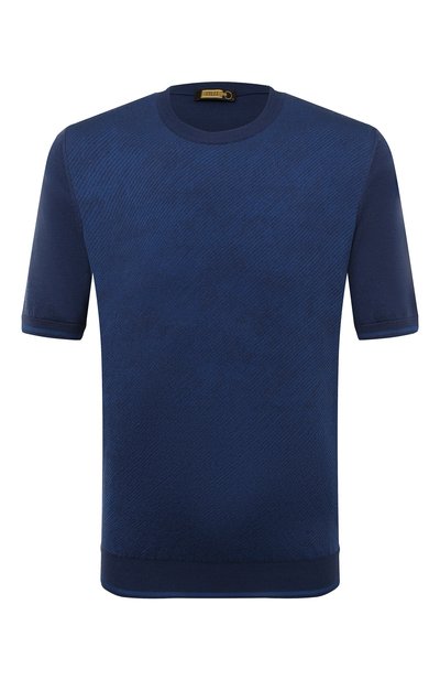 Мужской джемпер из шелка и хлопка ZILLI, арт. MBZ-RN120-JACQ1/MC01