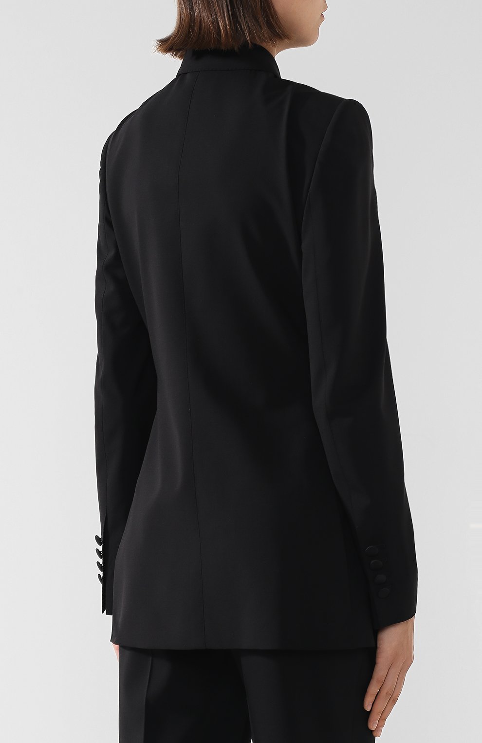 Однотонный шерстяной жакет со шнуровкой DOLCE & GABBANA, арт. F294MT/FUBEH, фото 4
