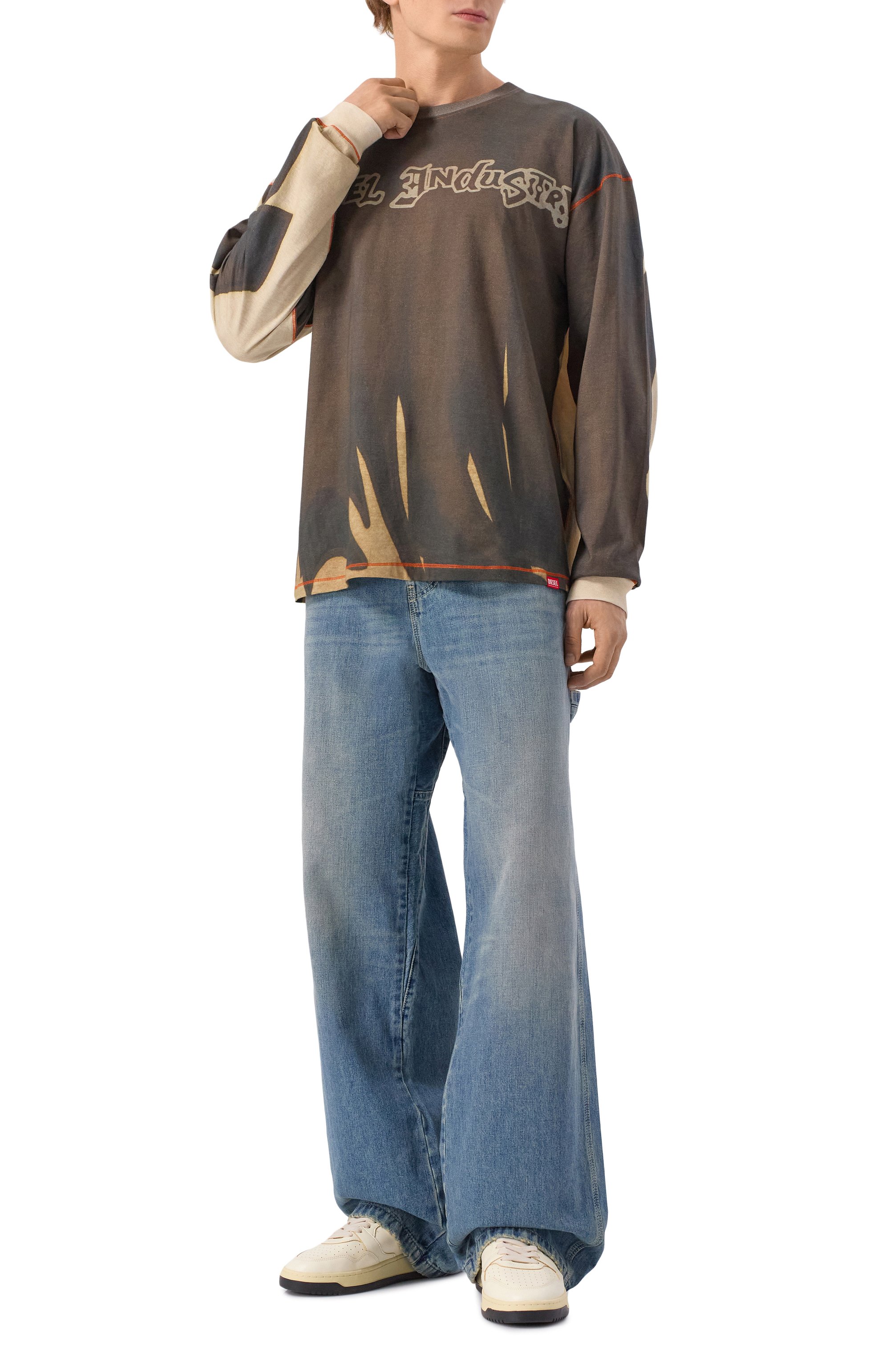 Хлопковый лонгслив DIESEL, арт. A21621/0BKBY, фото 2