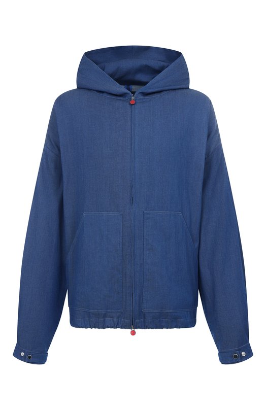 Хлопковая рубашка Kiton UMC015H0922702_4XL-8XL Синий UMC015H0922702_4XL-8XL