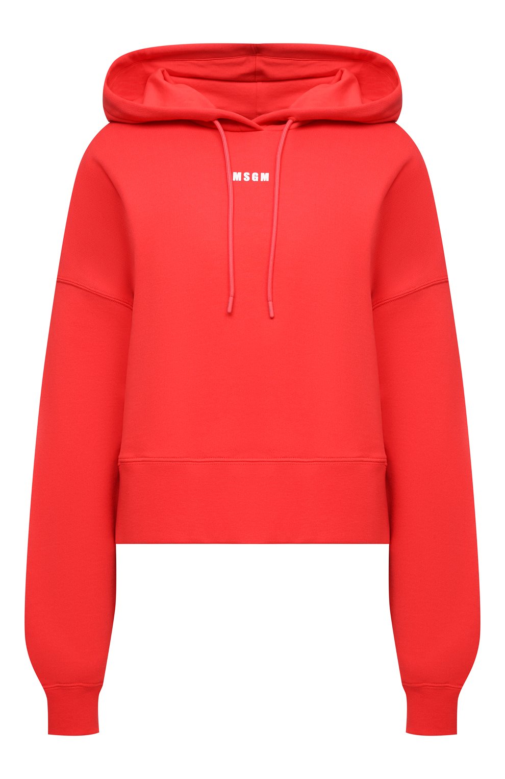 Хлопковое худи MSGM красного цвета по цене 21050 руб., арт. 3041MDM86 217299, фото 1 Хлопковое худи MSGM, арт. 3041MDM86 217299, фото 1