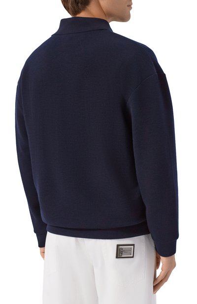 Шерстяное поло GIORGIO ARMANI темно-синего цвета по цене 126500 руб., арт. GM004548/TE23762, фото 4 Шерстяное поло GIORGIO ARMANI, арт. GM004548/TE23762, фото 4