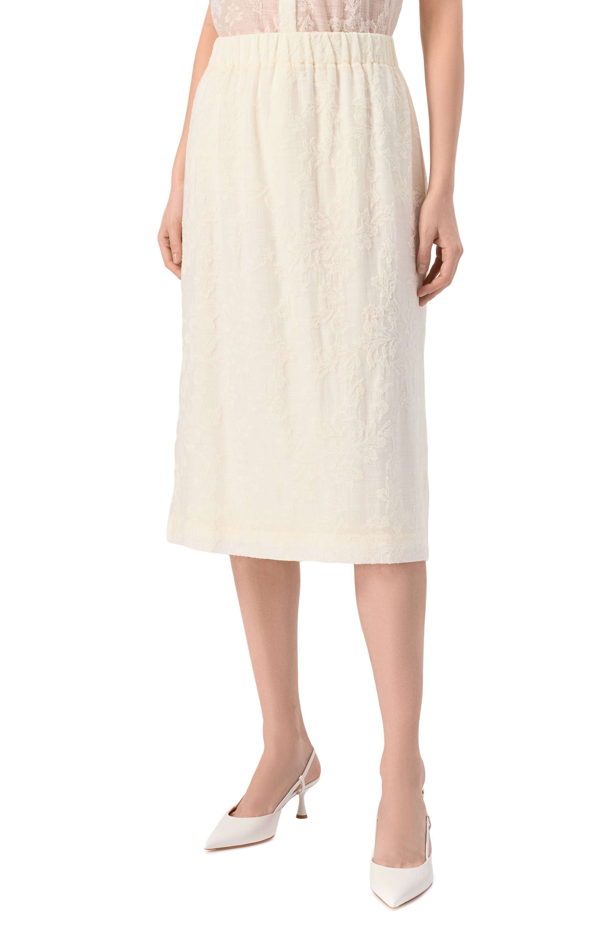 Юбка SEVEN LAB кремового цвета по цене 15440 руб., арт. SSV.34.116.605, фото 3 Юбка SEVEN LAB, арт. SSV.34.116.605, фото 3