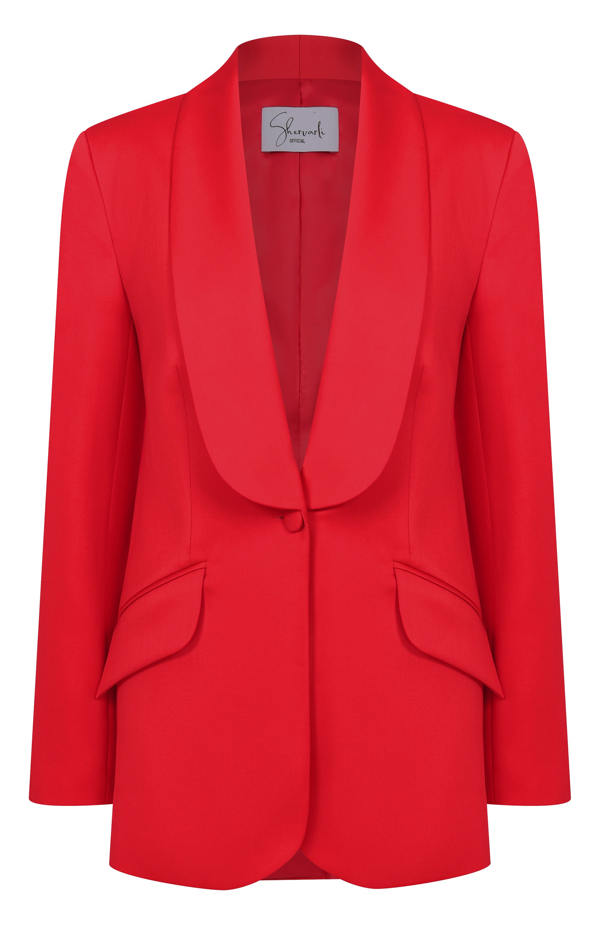 Шерстяной жакет SHERVARLI красного цвета по цене 98000 руб., арт. JA23-0001, фото 1 Шерстяной жакет SHERVARLI, арт. JA23-0001, фото 1