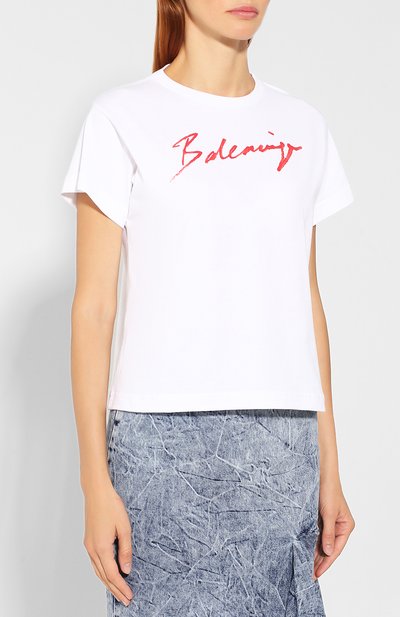 Хлопковая футболка BALENCIAGA, арт. 583217/TFV63, фото 3