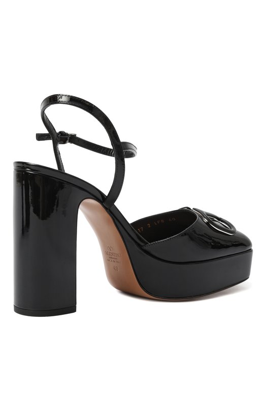 Лакированные туфли VLogo Signature 115 Valentino 7W2S0LF8/TMK Чёрный  7W2S0LF8/TMK Фото 5