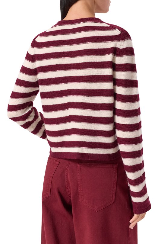 Кардиган из шерсти и кашемира Allude 255/17020 Бордовый  255/17020 Фото 4