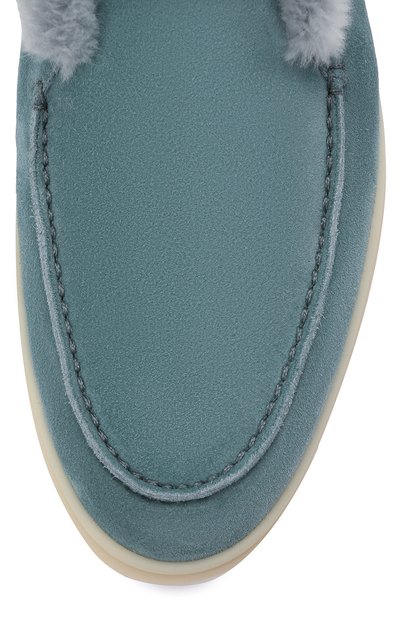 Замшевые ботинки open walk LORO PIANA мятного цвета по цене 147000 руб., арт. FAG3602, фото 5 Замшевые ботинки open walk LORO PIANA, арт. FAG3602, фото 5