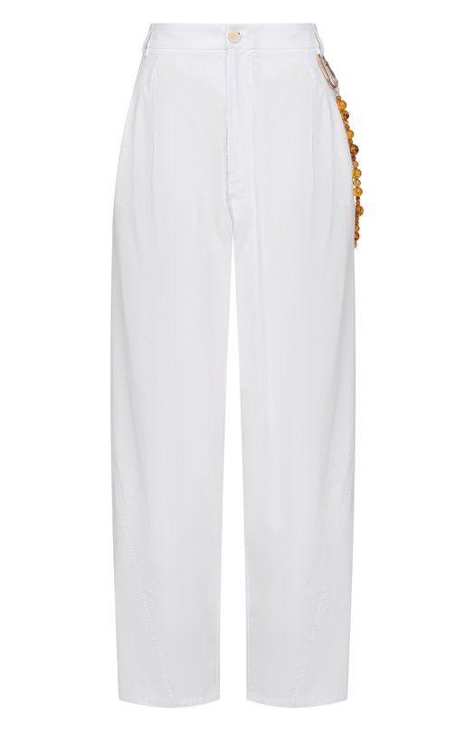 Хлопковые брюки Darkpark WTR36 FAC162/PHEBE-LIGHT C0TT0N P0PELINE WIDE-LEG Белый WTR36 FAC162/PHEBE-LIGHT C0TT0N P0PELINE WIDE-LEG