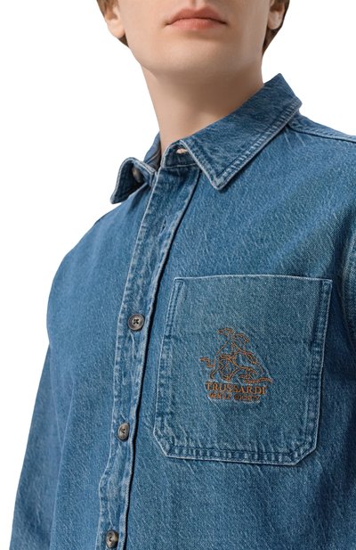 Джинсовая рубашка TRUSSARDI, арт. 54038100024N, фото 5
