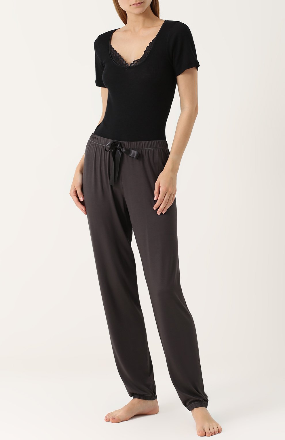 Облегающая футболка с кружевной отделкой MEY, арт. 66810, фото 2