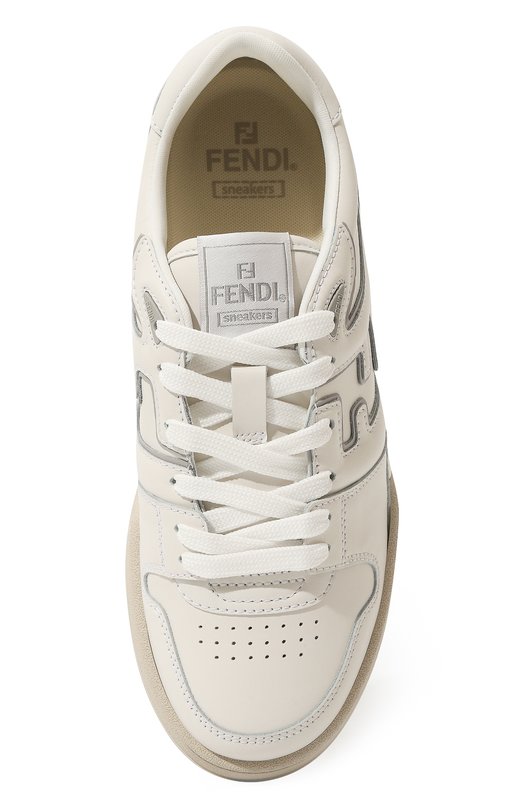 Кожаные кеды Fendi Match Fendi 7E1643 A0MN Белый  7E1643 A0MN Фото 6