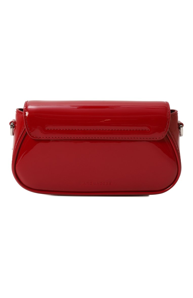 Женская сумка the clover MARC JACOBS (THE) красного цвета, арт. 2F4HCR026H04 | Фото 6 (Материал сплава: Проставлено; Размер: small; Ремень/цепочка: На ремешке; Материал: Натуральная кожа; Драгоценные камни: Проставлено)