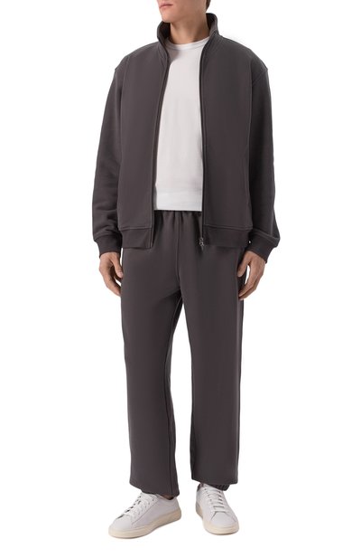 Хлопковая толстовка 12 STOREEZ темно-серого цвета по цене 18000 руб., арт. 135807, фото 2 Хлопковая толстовка 12 STOREEZ, арт. 135807, фото 2