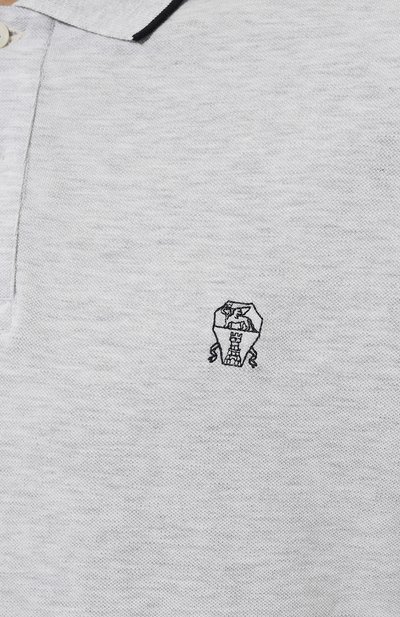 Хлопковое поло BRUNELLO CUCINELLI, арт. ME8549779G, фото 5