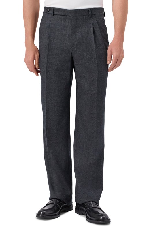 Шерстяные брюки Brioni RPAI0L/0DA56 Серый  RPAI0L/0DA56 Фото 3