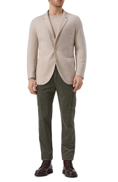 Кашемировый пиджак BRUNELLO CUCINELLI светло-бежевого цвета по цене 384500 руб., арт. ML8968J01, фото 3 Кашемировый пиджак BRUNELLO CUCINELLI, арт. ML8968J01, фото 3