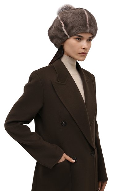Берет из меха норки FURLAND серого цвета по цене 56100 руб., арт. 0170900110206600939, фото 2 Берет из меха норки FURLAND, арт. 0170900110206600939, фото 2