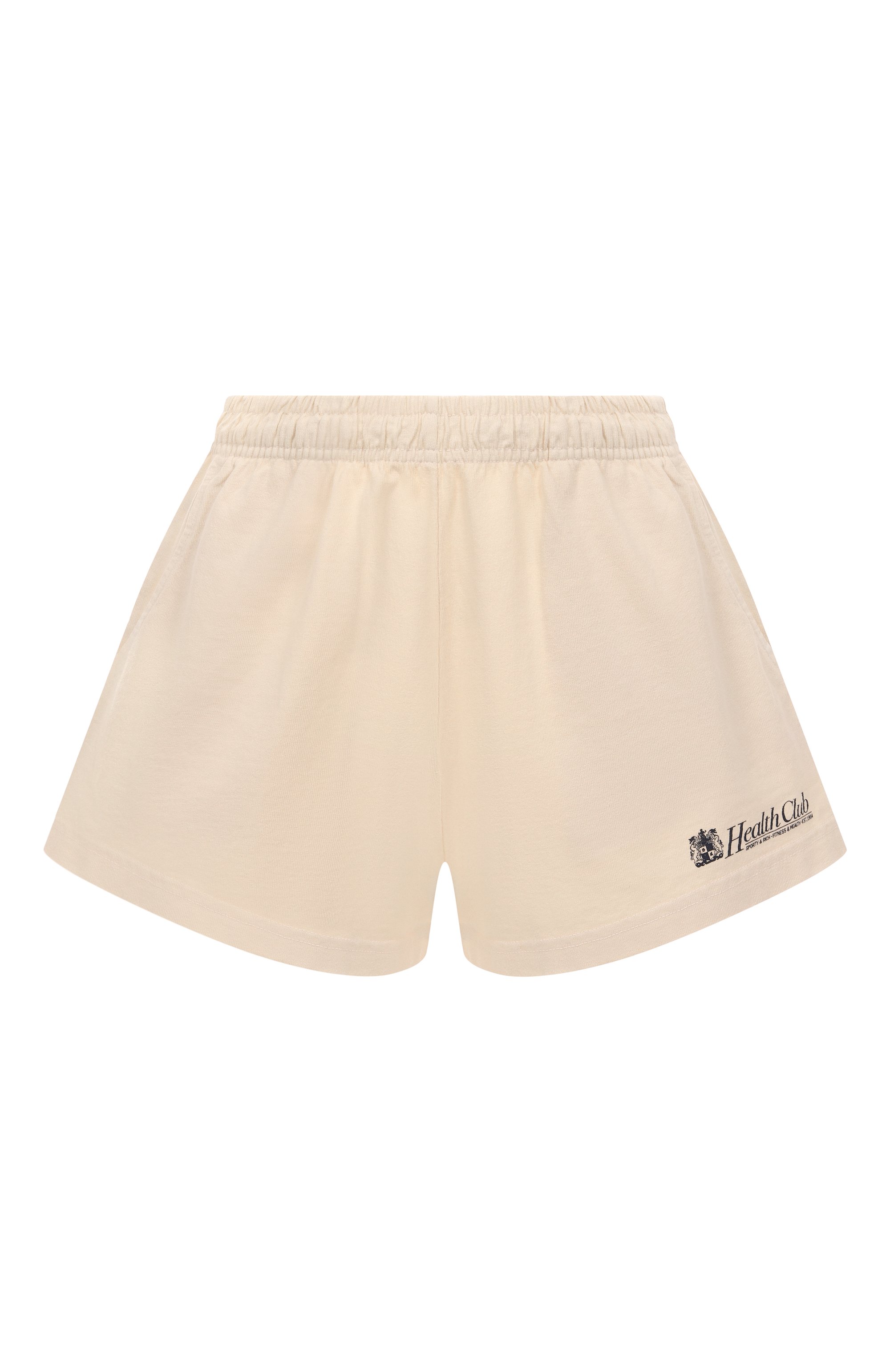 Хлопковые шорты SPORTY AND RICH кремового цвета по цене 14300 руб., арт. SH037620080CR01, фото 1 Хлопковые шорты SPORTY AND RICH, арт. SH037620080CR01, фото 1