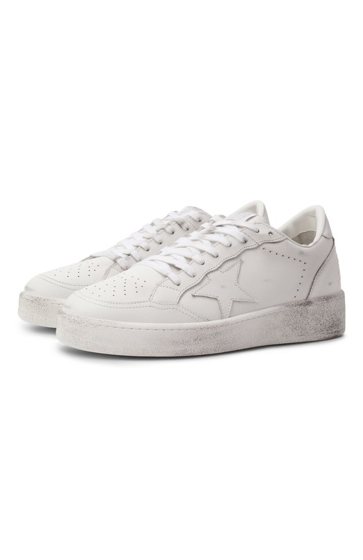 Кожаные кеды Ball Star Golden Goose Deluxe Brand GMF00804.F007322 Белый GMF00804.F007322