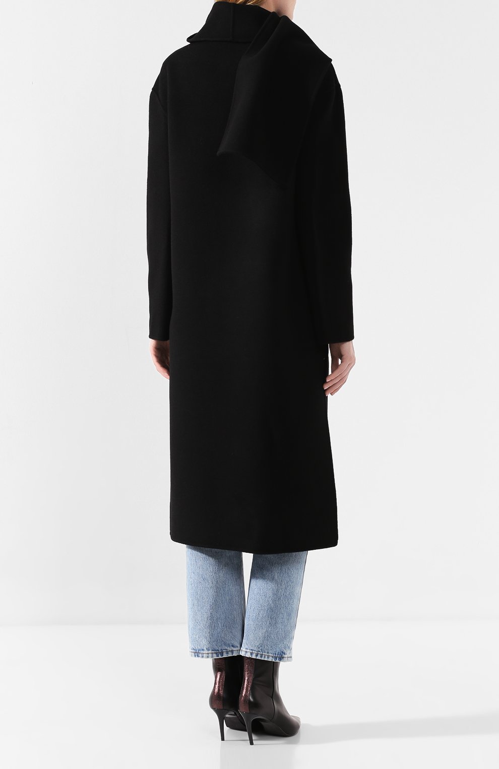 Шерстяное пальто ERMANNO ERMANNO SCERVINO черного цвета по цене 85000 руб., арт. 45T CP02 VIN, фото 4 Шерстяное пальто ERMANNO ERMANNO SCERVINO, арт. 45T CP02 VIN, фото 4