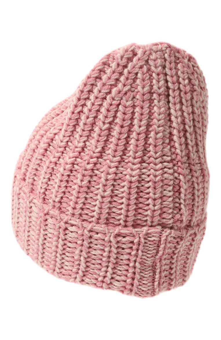 Детский комплект из шапки и шарфа EMPORIO ARMANI розового цвета, арт. 407529/3F491 | Фото 3 (Нос: Не проставлено; Материал: Шерсть, Синтетический материал, Текстиль; Материал сплава: Проставлено)