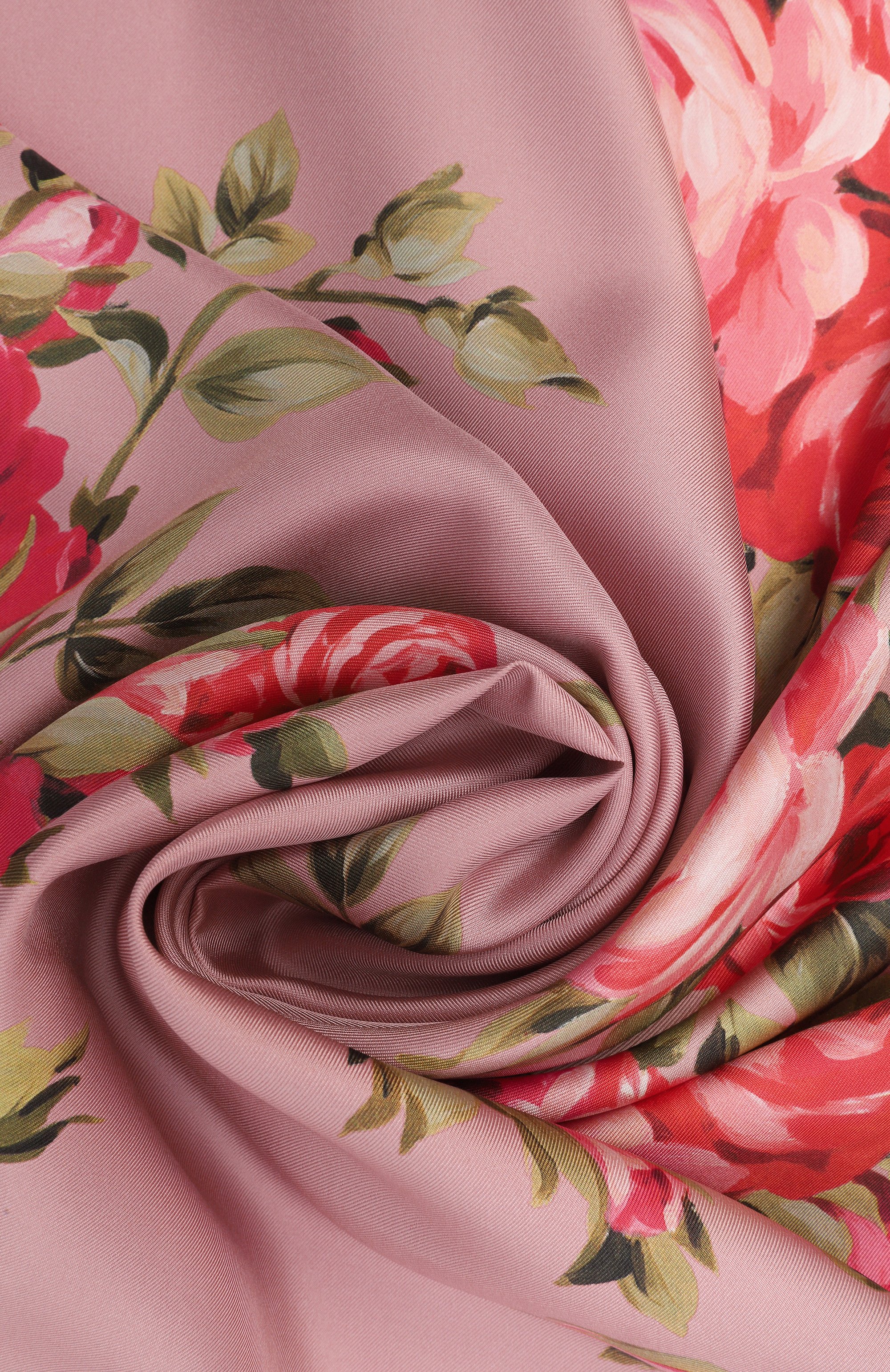 Шелковый платок DOLCE & GABBANA розового цвета по цене 69950 руб., арт. FN090R/GDDPL, фото 3 Шелковый платок DOLCE & GABBANA, арт. FN090R/GDDPL, фото 3