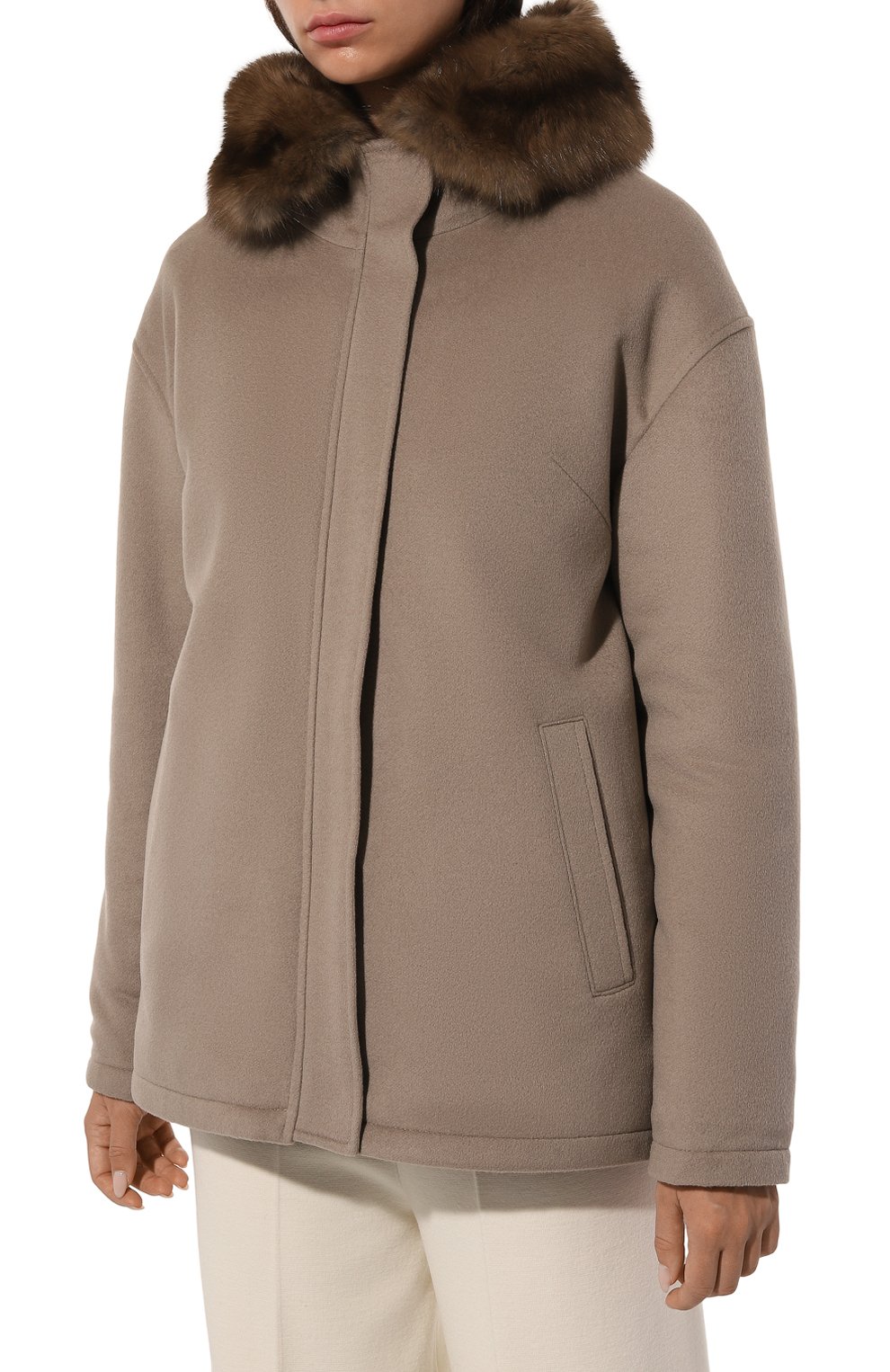 Пуховая парка с отделкой из меха соболя AMELI, арт. 230001, фото 3