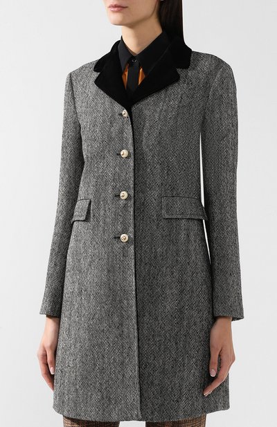 Шерстяное пальто с контрастным воротником GUCCI, арт. 516422/ZLW05, фото 3
