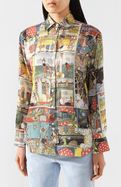 Рубашка LANVIN разноцветного цвета по цене 62950 руб., арт. RW-T0670I-4561-E20, фото 3 Рубашка LANVIN, арт. RW-T0670I-4561-E20, фото 3