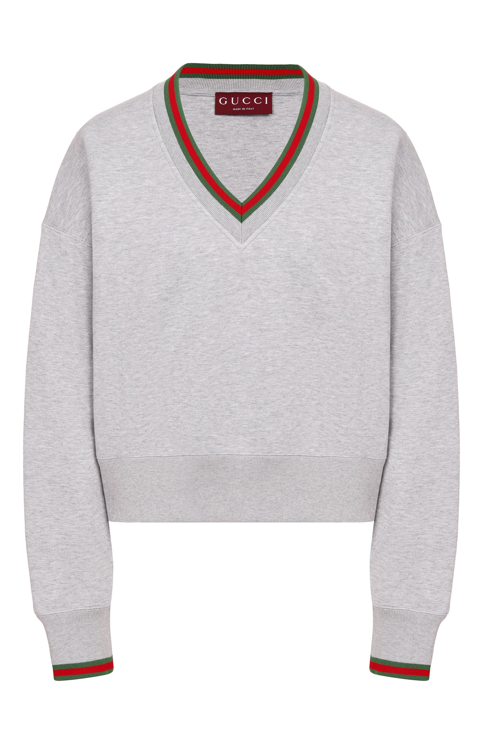 Свитшот GUCCI серого цвета по цене 136500 руб., арт. 847933/XJHIR, фото 1 Свитшот GUCCI, арт. 847933/XJHIR, фото 1