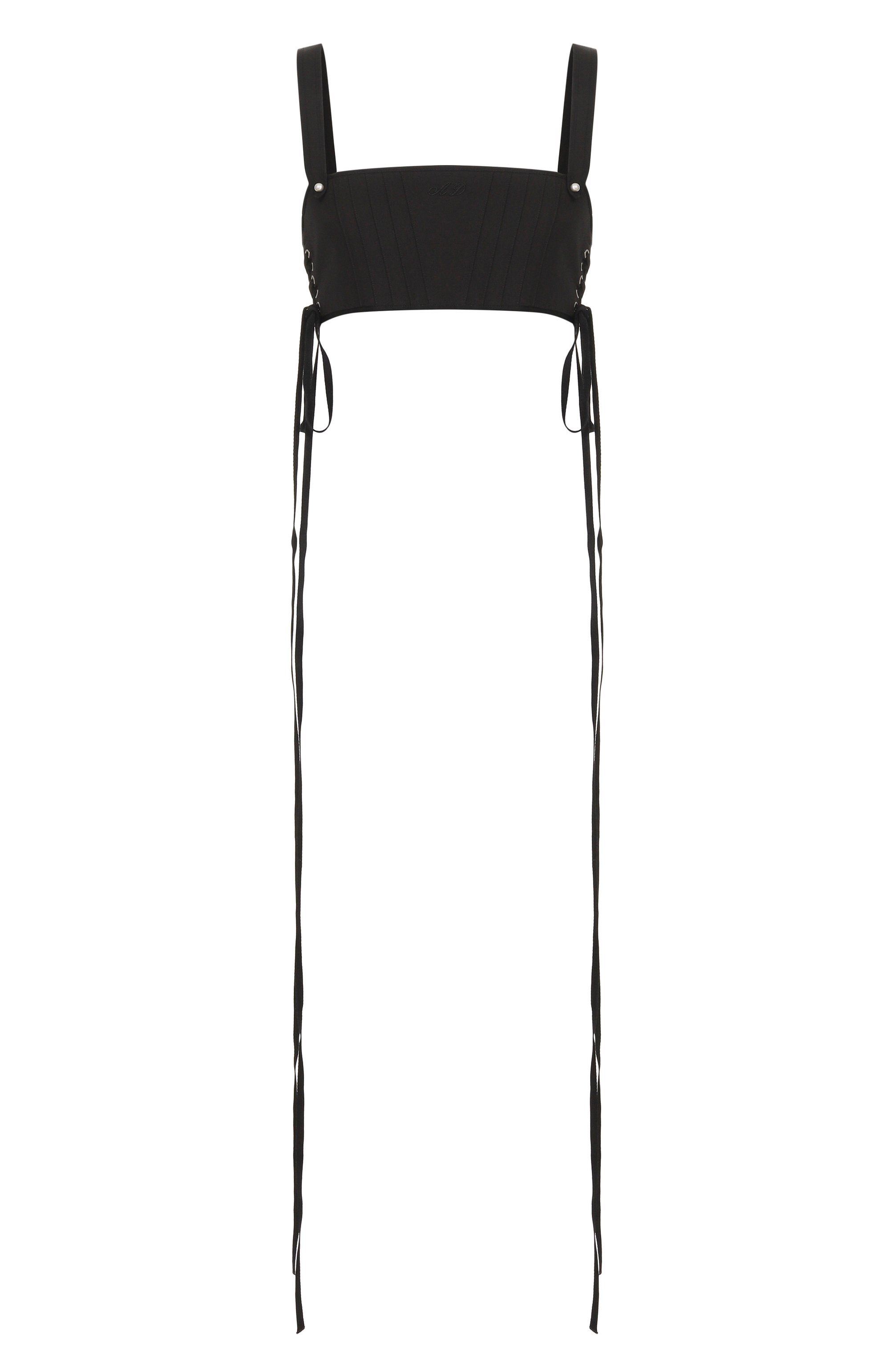 Хлопковый топ ANN DEMEULEMEESTER черного цвета по цене 78750 руб., арт. B0014031/FA709, фото 1 Хлопковый топ ANN DEMEULEMEESTER, арт. B0014031/FA709, фото 1