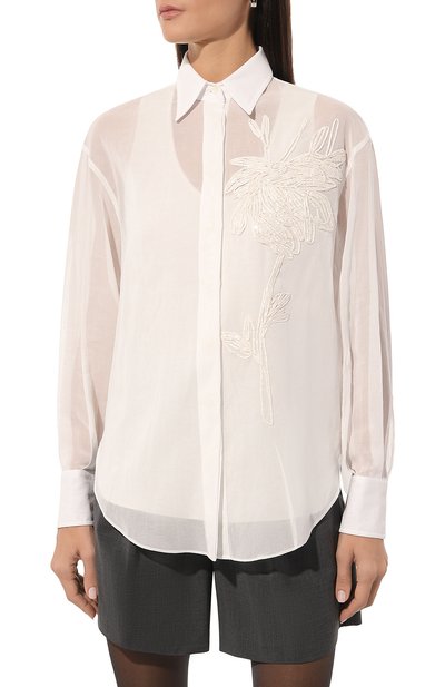 Хлопковая блузка BRUNELLO CUCINELLI, арт. MH911NP116, фото 3