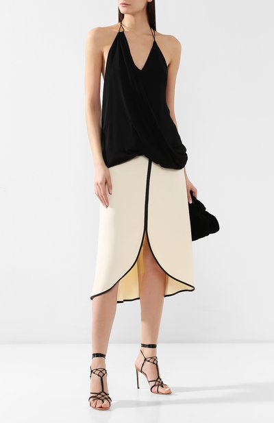 Топ из вискозы JACQUEMUS синего цвета по цене 46350 руб., арт. 191T004/05390, фото 2 Топ из вискозы JACQUEMUS, арт. 191T004/05390, фото 2